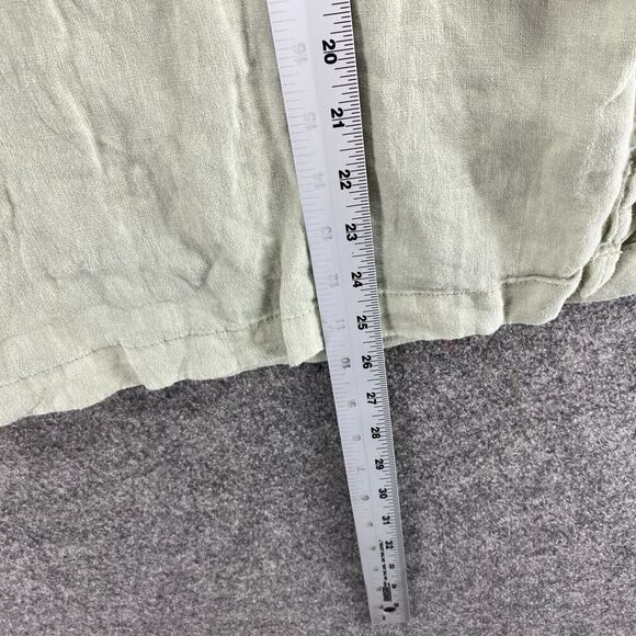 Tahari Blouse Women S Small Gray Linen Collared 3/4 Sleeve Pullover Casual - Picture 8 of 9